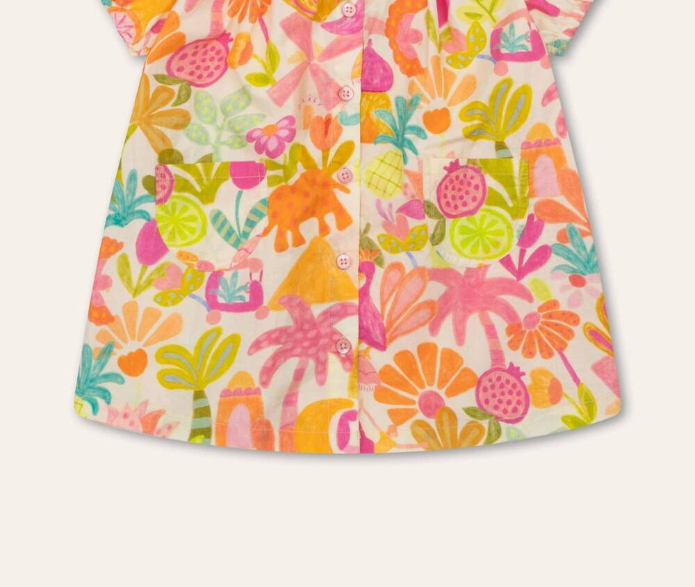 NEW OILILY girl's daloo almond oil floral dress in multi